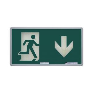 Tritium Utrymningsskylt Ned